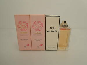 △CHANEL/HOUSE OF ROSE 香水4本まとめ ラ・ローゼ オードトワレ/CHANEL N°5/Inflammable-Flammable オードトワレ/管理0723A11-01260001