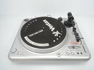 △VESTAX ベスタクス ダイレクトドライブDJターンテーブル PDX-2000 レコードプレーヤー DJ用 シルバー 通電確認済み/管理1041A14-01260001