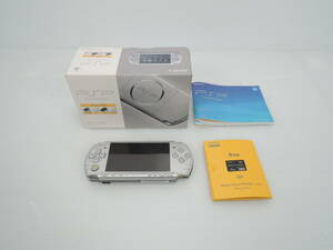 △現状品 SONY ソニー PSP プレイステーションポータブル メモリーカード付 シルバー PSP-3000 動作未確認/管理1934A11-01260001