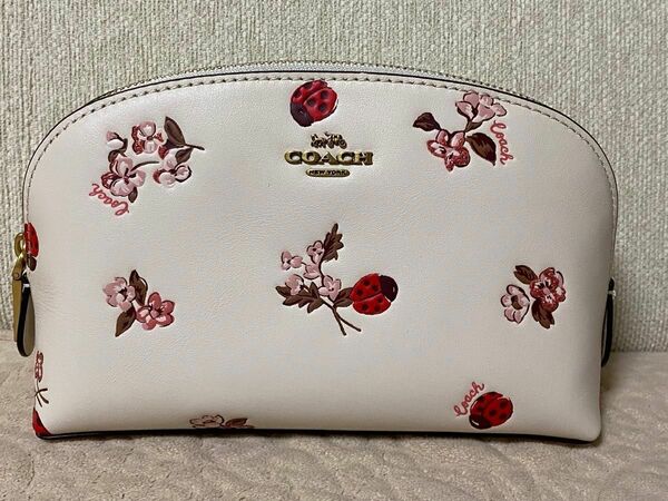 【新品未使用】COACH コーチ　カーフレザー　ポーチ