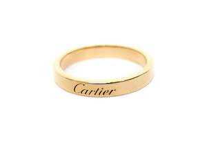 Cartier カルティエ 13号 3.6ｇ 750 Ｋ１８ ゴールド エングレーブド リング Cドゥカルティエ ウェディング ファッションリング