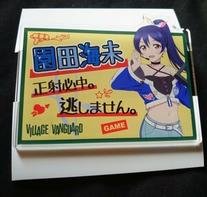 1　園田海未　アクリルバッジ　ヴィレッジヴァンガード　ヴィレヴァン　VV コラボ　ラブライブ！　μ's　缶バッジ