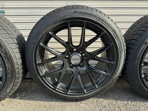 スタッドレスタイヤ アルミホイール4本セット マットブラックBMW F30 F31 F32 F33シリーズ用2021年製 8J 225/45R18