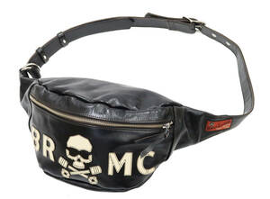  toys mccoy TMA2202 leather dual blade bag B R M C Skull piston TOYS McCOY men's body bag waist bag new goods black 