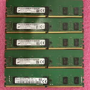 「5枚セット、合計：40GB」8GB 1Rx8 PC4-2400T RDB/RD1、MTA9ASF1G72PZ-2G3B1 / HMA451R7AFR8N-UH、動作品の画像1