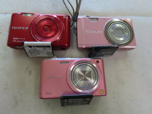 ♪ジャンク デジカメ×3個　Fujifilm FinePix JX600/CASIO EXILIM EX-ZS5/Panasonic DMC-SZ3 ③