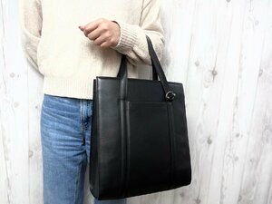 極美品 Cartier カルティエ トートバッグ ハンドバッグ バッグ レザー 黒 A4収納可 67478