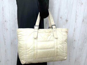 美品 BOTTEGA VENETA ボッテガヴェネタ イントレ トートバッグ ハンドバッグ バッグ ナイロン×レザー ベージュ系 A4可 メンズ 67607