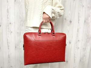 極美品 新品同様 LOUIS VUITTON ルイヴィトン エピ ポルトドキュマンジュール PDJ NM ビジネスバッグ バッグ 赤系メンズ 67667