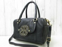 極美品 Tory Burch トリーバーチ ハンドバッグ ショルダーバッグ バッグ レザー 黒 2WAY 67532Y_画像2