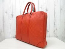 極美品 LOUIS VUITTON ルイヴィトン ダミエアンフィニ ポルトドキュマンヴォワヤージュ PDV ビジネス バッグ N48265 A4可 メンズ 67632_画像4