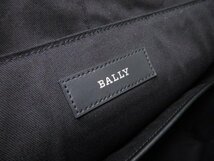 極美品 新品同様 BALLY バリー バックパック リュックサック バッグ ナイロン×レザー 黒 A4収納可 メンズ 67868_画像10