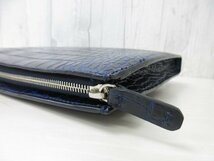 極美品 新品同様 JIMMY CHOO ジミーチュウ クロコダイル型押し レザー クラッチバッグ セカンドバッグ 書類ケース 黒 A4可 メンズ 67864_画像7