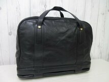 極美品 LOEWE ロエベ アナグラム ボストンバッグ ハンドバッグ バッグ レザー 黒 メンズ 67987_画像5