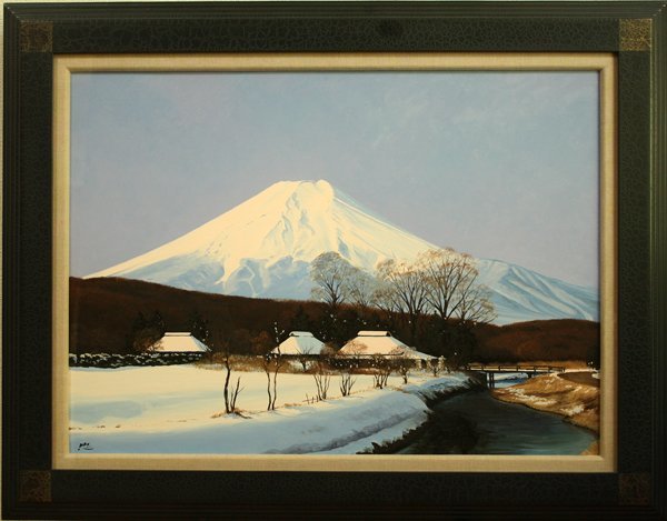 ★Réduction du prix final◆Bel article◆Tadahiko Sato Fuji Distant View/Winter No. 20 Artiste populaire Réalisme Article recommandé ! Peinture à l'huile Tadahiko Sato★, peinture, peinture à l'huile, Nature, Peinture de paysage