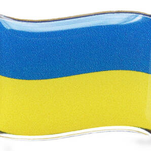ウクライナ国旗 ピンバッジ 応援・友好・親交の証 ピンズ グッズ アクリル製（クリスタル加工）
