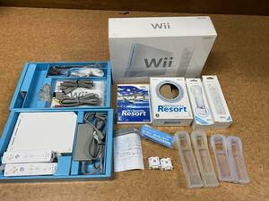 【買ってすぐ遊べるソフト付き】Wii本体(シロ)＋Wii Resortセット