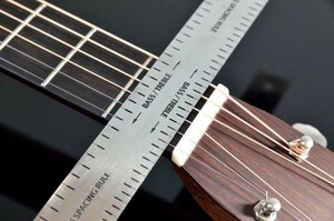 【ギターTool】 ナット製作治具 弦間隔スケール / ナットスケール スロットファイル 溝定規 ナットスペースゲージ String Spacing Rule