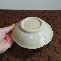 【茶犬】琉球マカイ白釉皿 明治時代 珍品です_画像6