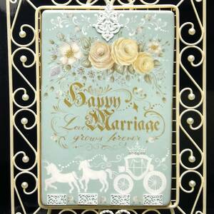 * рукоделие дизайн # распроданный TOLE высокий дизайн #. река ...HAPPY MARRIAGE свадьба серии #ARTBOOK_OUTLET#K1-123