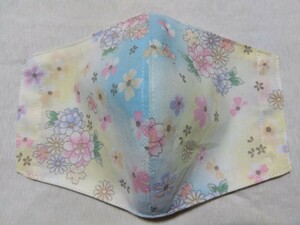 ハンドメイド　マスクカバー　花柄　光触媒加工布