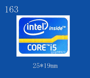 即決163【 intel Core i5 】(大)エンブレムシール追加同梱発送OK■ 条件付き送料無料 未使用