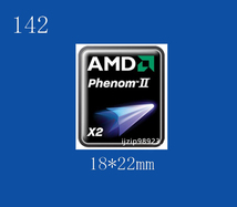 即決142【 AMD PhenomⅡ ×２ 】エンブレムシール追加同梱発送OK■ 条件付き送料無料 未使用_画像1