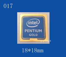 即決017【 Intel PENTIUM GOLD 】エンブレムシール追加同梱発送OK■ 条件付き送料無料 未使用_画像1