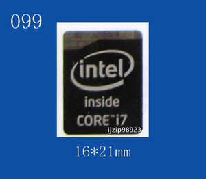 即決099【 Intel CORE i7 】黒エンブレムシール追加同梱発送OK■ 条件付き送料無料 未使用