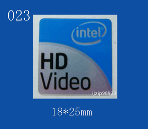 即決023【 Intel HD Video 】エンブレムシール追加同梱発送OK■ 条件付き送料無料 未使用