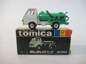 M22　【tomica】　トミカ　※黒箱　箱付き　日本製　No.37 イスズ　エルフ　バキュームカー　ISUZU ELF