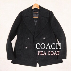 値下げ！【美品】COACH PEA COAT コーチ ピーコート XS チャコールグレー ウール