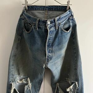 60s Levi's 501 BIG E リーバイス デニムパンツ ジーンズ w33程度 シングル 不均等V 足長R ボタン裏6 古着 オリジナル ヴィンテージ