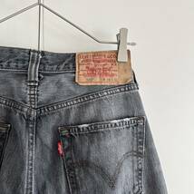 Levi's リーバイス501 ブラックジーンズ デニムパンツ w28 ボタンフライ ユーズド加工 ブラック 古着_画像8