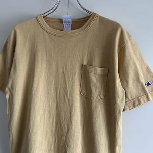 Champion チャンピオン USA製 T1011 ポケットTシャツ M ポケT 無地 ブランク 古着