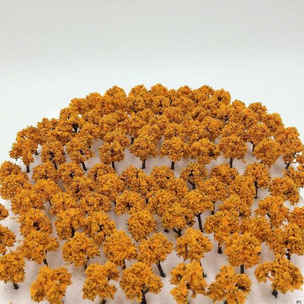 森林 橙色 3㎝ 50本 Nゲージ ストラクチャー ジオラマ 建築 模型用 樹木 風景 情景コレクション 交通 鉄道模型 建物模型 送料無料