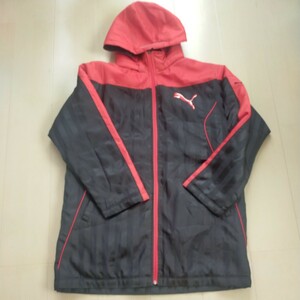 PUMA 160cm bench coat Puma child Kids Junior sport soccer jumper with a hood . black black beautiful goods man 