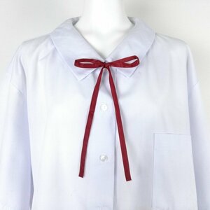 【1本】スクール 紐タイ 棒タイ 制服 無地 ナイロン 赤 中古 TAI-1-RE VI