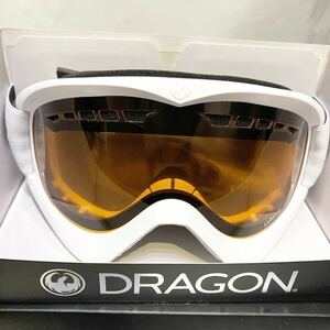 送料込●新品● DRAGON スノボゴーグル DX White B LUMALENS AMBER （VLT53%曇り）ドラゴン ゴーグル スノーボード スノボー スキー SKI