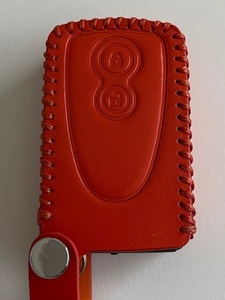  cow leather precisely Fit case cocoa Move Tanto bB Passo Koo Pixis Space key case smart key case orange color 1