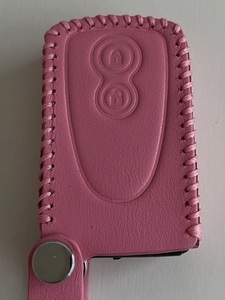  cow leather precisely Fit case cocoa Move Tanto bB Passo Koo Pixis Space key case smart key case pink color 2