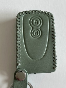 cow leather precisely Fit case cocoa Move Tanto bB Passo Koo Pixis Space key case smart key case moss green color 2