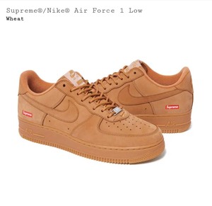 国内正規品　新品未使用　Supreme air force １ wheat 25.5cm US7.5 シュプリーム　エア　ホース　ウィート　茶