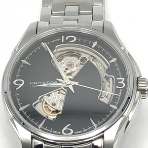 [ used ]HAMILTON Jazzmaster view matic Open Heart wristwatch H325650 silver black Hamilton [240010416230]