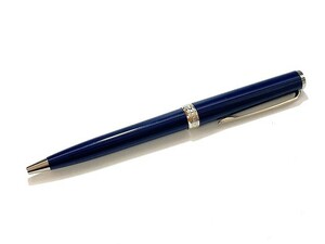 中古 MONTBLANC モンブラン PIX ツイスト式 ボールペン ブルー シルバー金具 筆記具 雑貨 コレクター