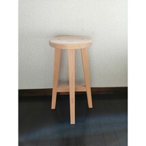 木製スツール　高さ70cm　丸椅子　stool 　猫犬_画像2