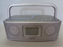 ★【未使用品】SONY　ソニー　CDラジオカセットコーダー　ラジカセ　CFD-E500TV　S　シルバー　2006年製　オーディオ機器_画像2