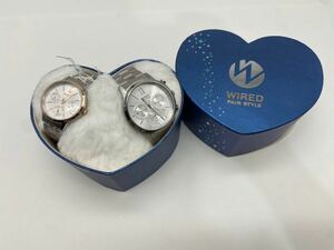 ◎【売り切り】SEIKO セイコー WIRED ワイヤードペアウォッチ クロノグラフ クォーツ 腕時計 VD53-KZB0 VD75・KLZ0 
