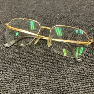 ■【売り切り】BURBERRY バーバリー　メガネフレーム　メガネ 眼鏡 ゴールド ハーフリム ナイロール 55□17-142