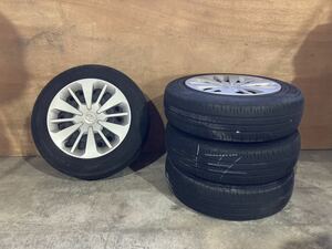 ◆【売り切り】DUNLOP ダンロップ ENASAVE EC300+ 165/65R14 4本セット 鉄ホイール付き TOYOTA純正カバー付属　※直接引取歓迎